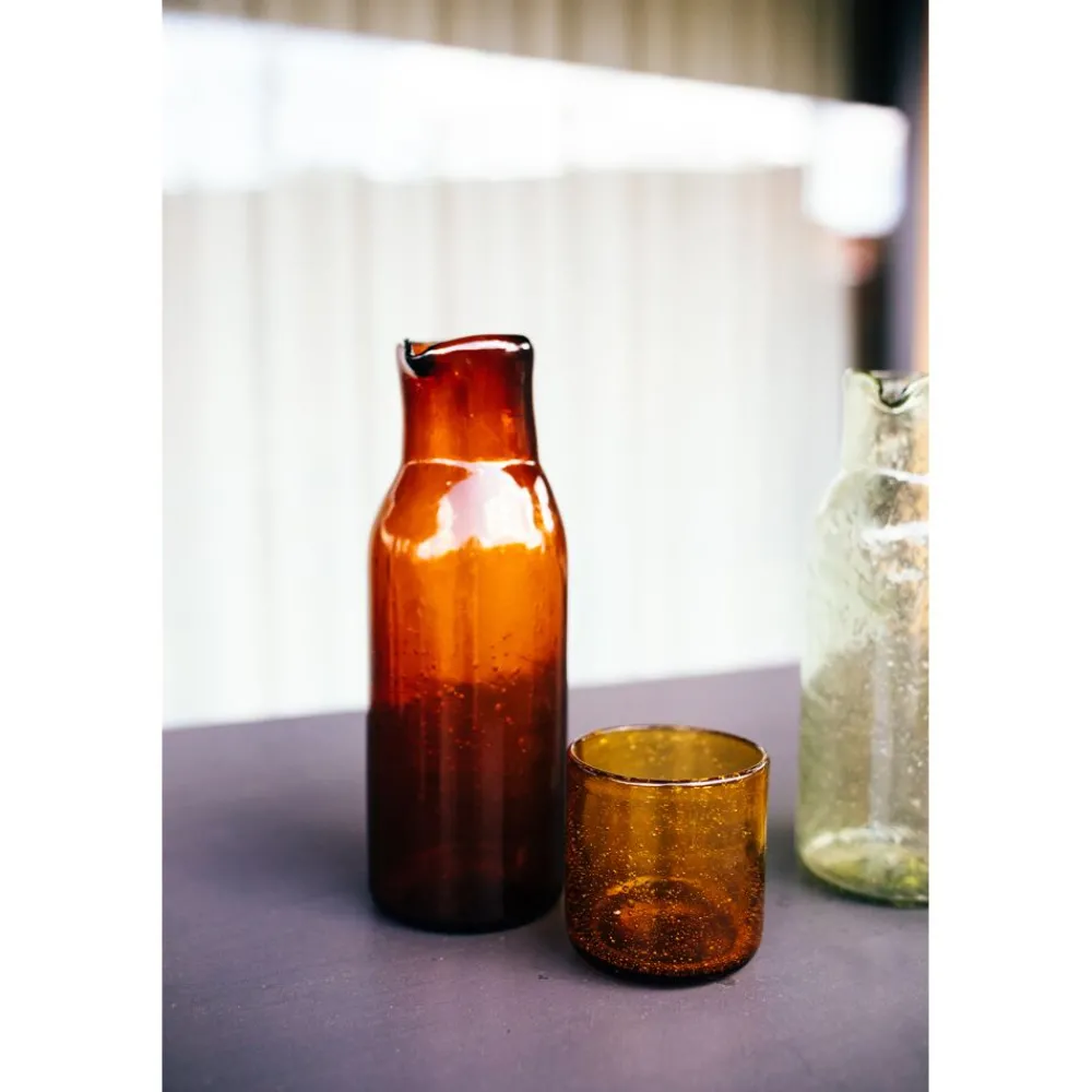 Pomax Carafes-VICO - carafe - verre - DIA 8,5 x H 24,5 cm - ambre
