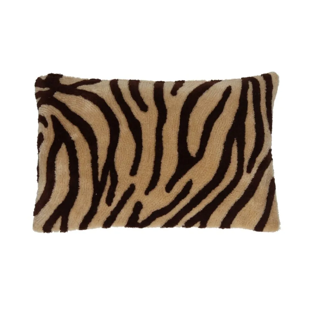 Pomax Coussins-WILDLIFE - coussin - coton / lin - L 50 x W 30 cm - brun foncé