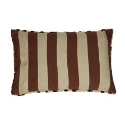 Pomax Coussins-WILDLIFE - coussin - coton / lin - L 50 x W 30 cm - brun foncé