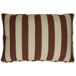 Pomax Coussins-WILDLIFE - coussin - coton / lin - L 60 x W 40 cm - chocolat