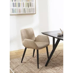 Pomax Tapis-YUCATAN - tapis - cuir recyclé / jute - L 240 x W 180 cm - naturel