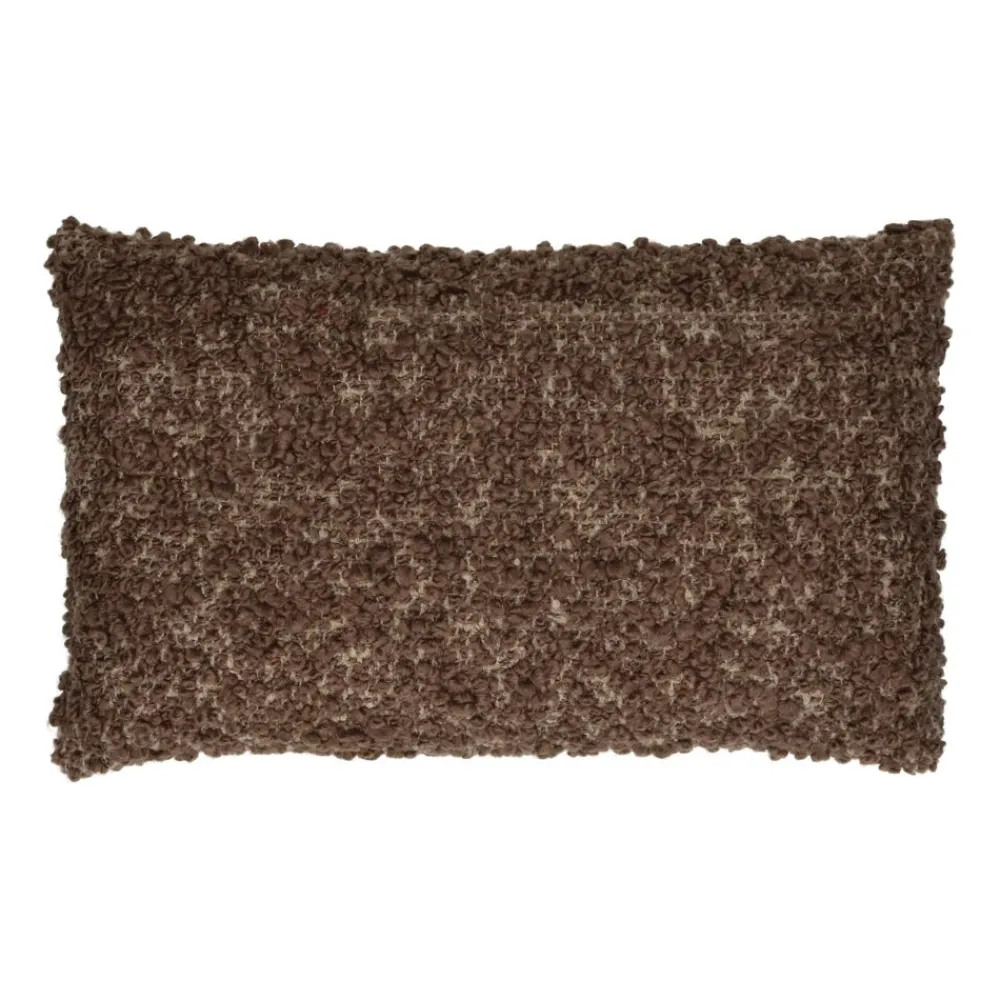 Pomax Coussins-ZAZOU - coussin - bouclé / laine - L 50 x W 30 cm - brun