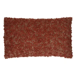 Pomax Coussins-ZAZOU - coussin - bouclé / laine - L 50 x W 30 cm - rouille