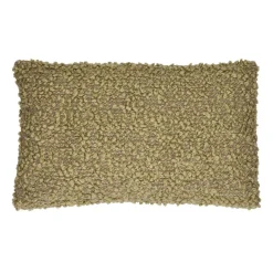 Pomax Coussins-ZAZOU - coussin - bouclé / laine - L 50 x W 30 cm - vert pâle