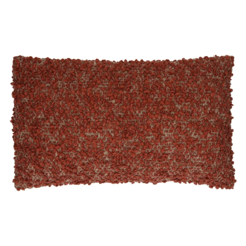 Pomax Coussins-ZAZOU - coussin - bouclé / laine - L 50 x W 30 cm - rouille