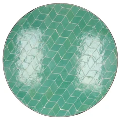 Pomax Concepts Modulaires-ZELLIX - dessus de table - zelliges marocaines - DIA 55 x H 2 cm - aqua