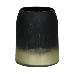 Pomax Photophores / T-lights-ZINGARO - photophore - verre - DIA 14 x H 17 cm - noir/or